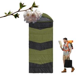 Lightweight Sleeping Bag with USB Powered Heating Pads for Hiking (Color: Green & Black, Type: Sleeping Pad)